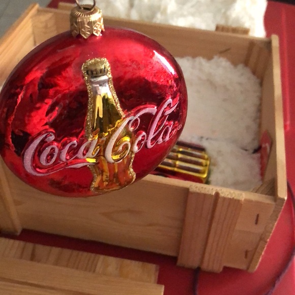 Coca-Cola Ornaments Holiday 🎁 vintage! like new! original box! 3 glass ornaments - Picture 17 of 17